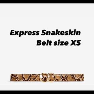 Express snakeskin belt size XS
